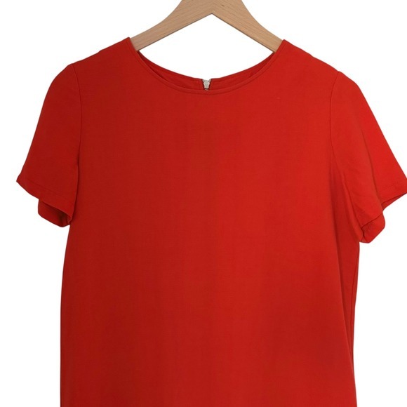 Sessun Red/Orange Linen Blend Shift Dress Size S Small - Pockets Minimalist - Picture 6 of 8